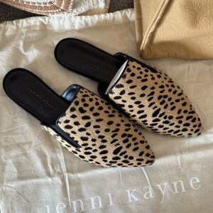 Jenni Kayne Tan and Black Animal Print Mules